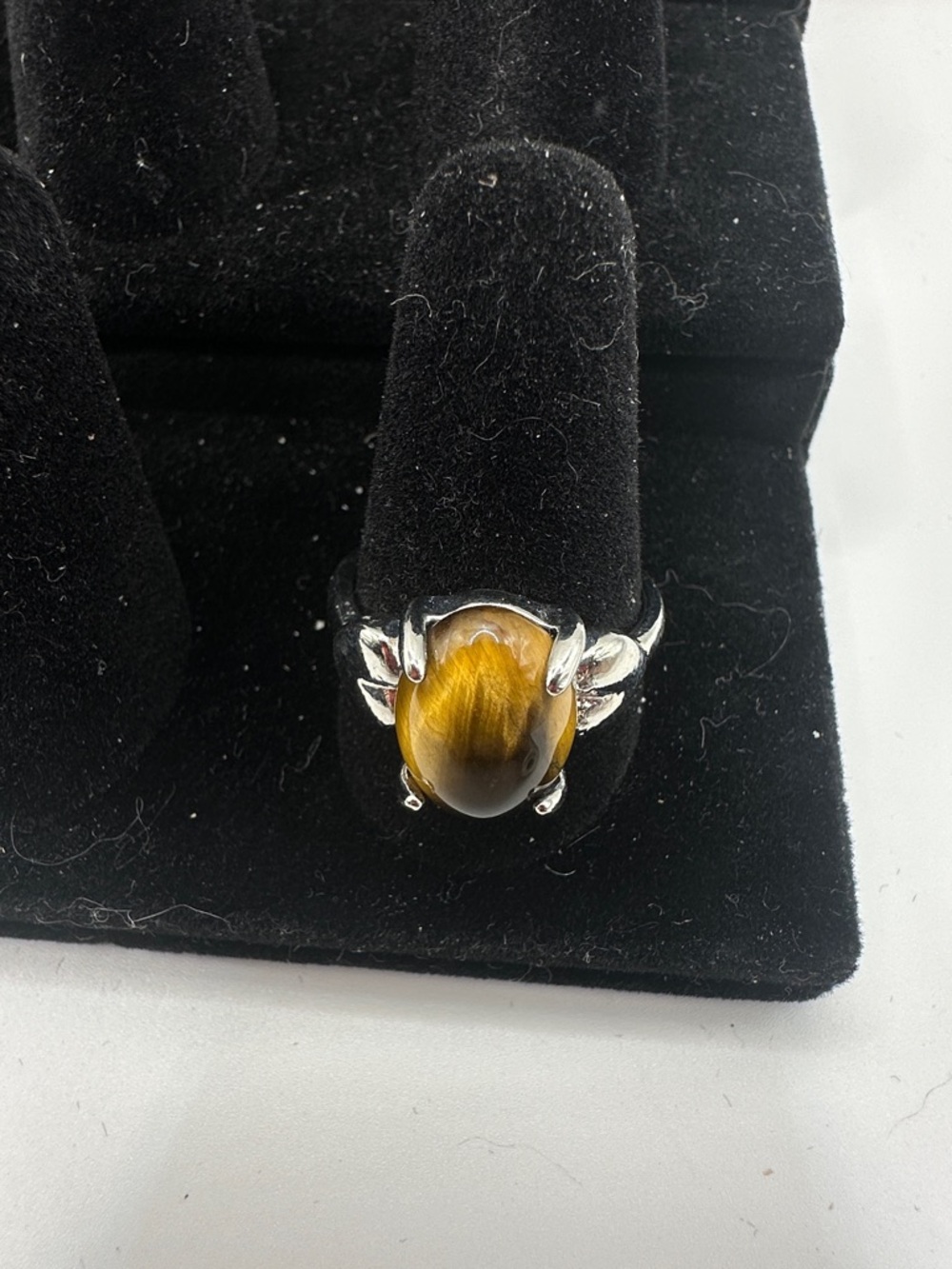 Sterling Silver Tiger's Eye Ring - Brown Gemstone